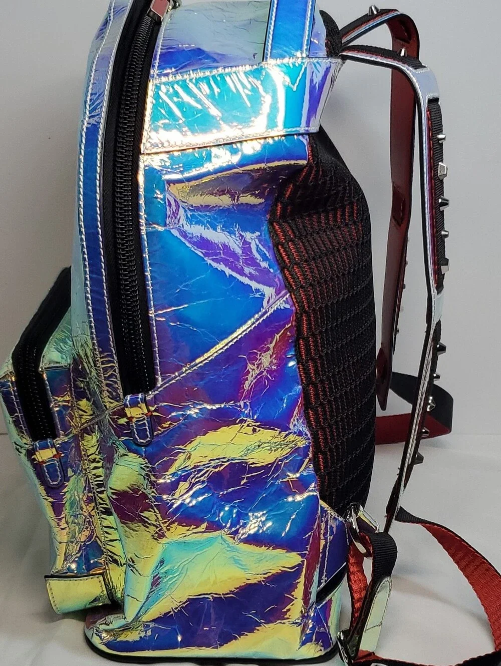 Authentic Christian Louboutin Iridescent Holographic Backpack